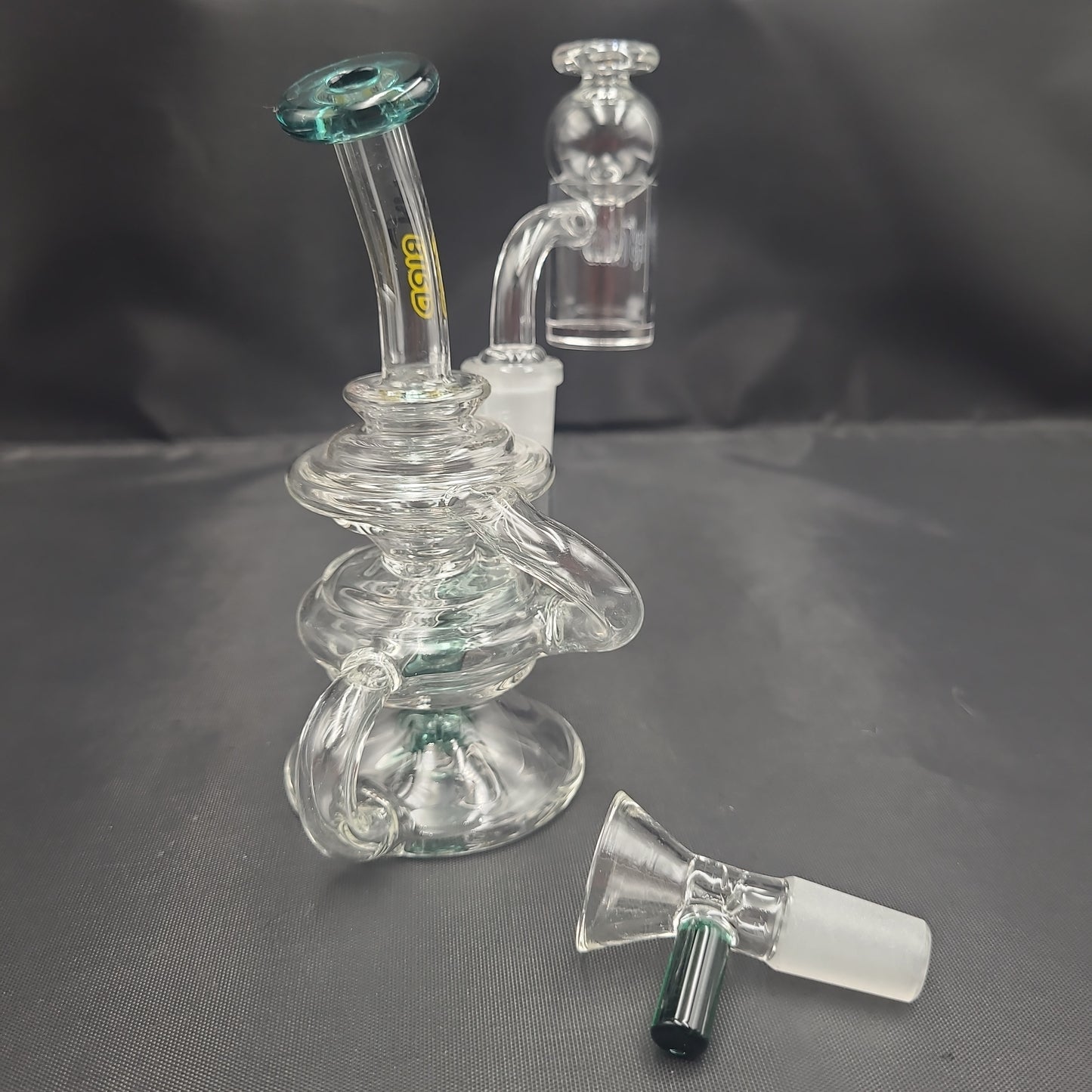 6" Hybird Recycler [14mm Banger Bubble Cap / Bowl Set Rig water pipe ]