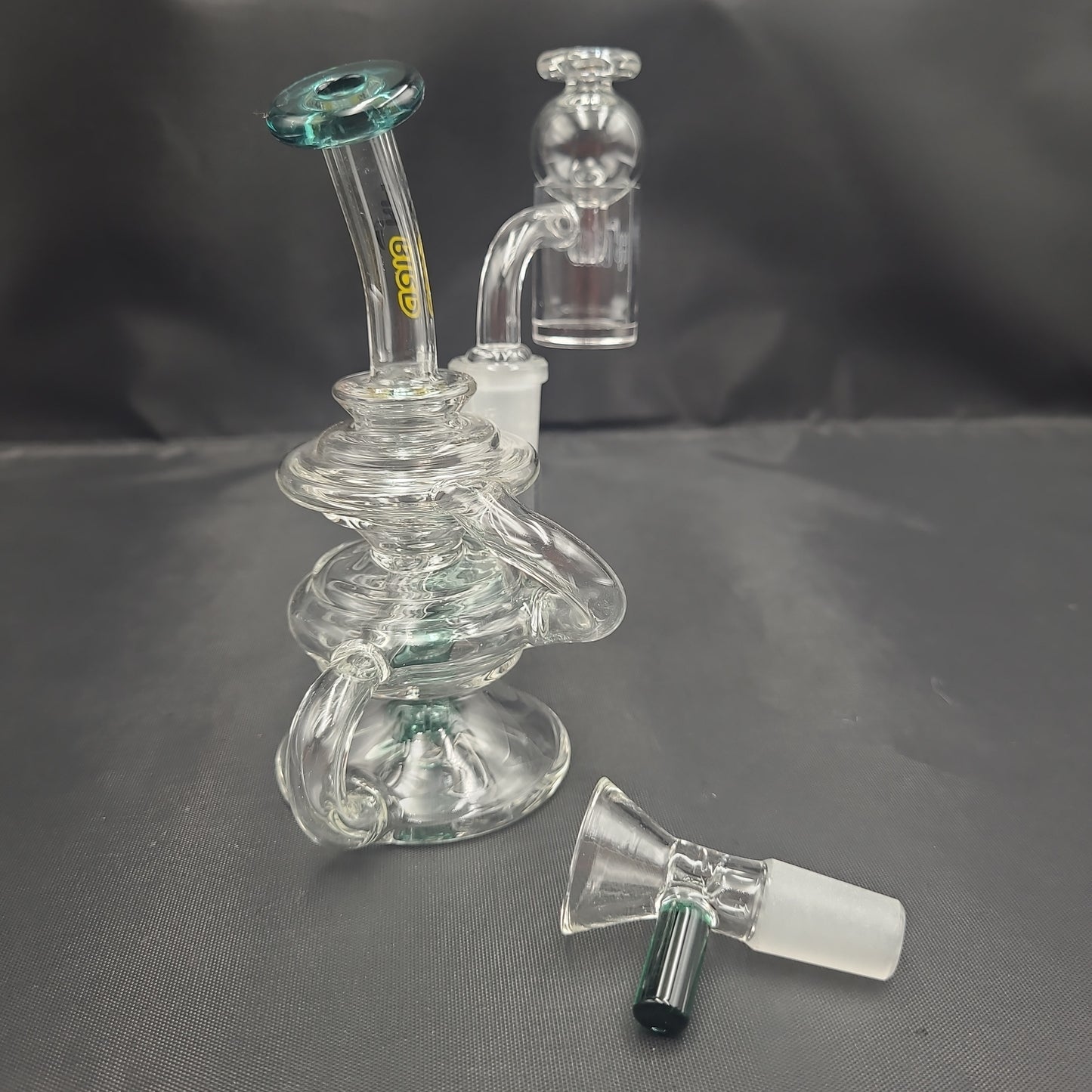 6" Hybird Recycler [14mm Banger Bubble Cap / Bowl Set Rig water pipe ]