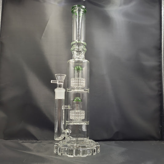 18" Double Matrix Gear Base Bong