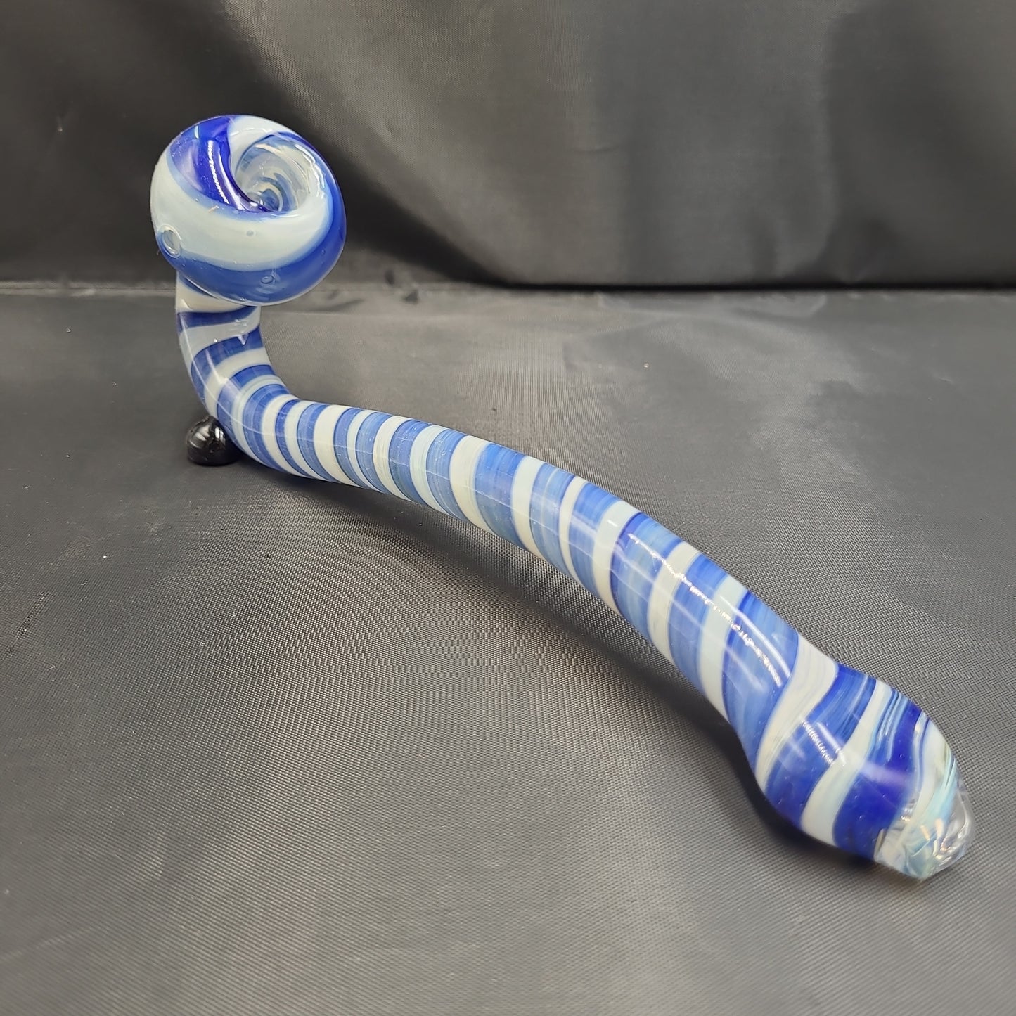 12" Blueberry Marble Twist Sherlock pipe