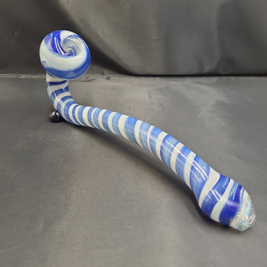 12" Blueberry Marble Twist Sherlock pipe