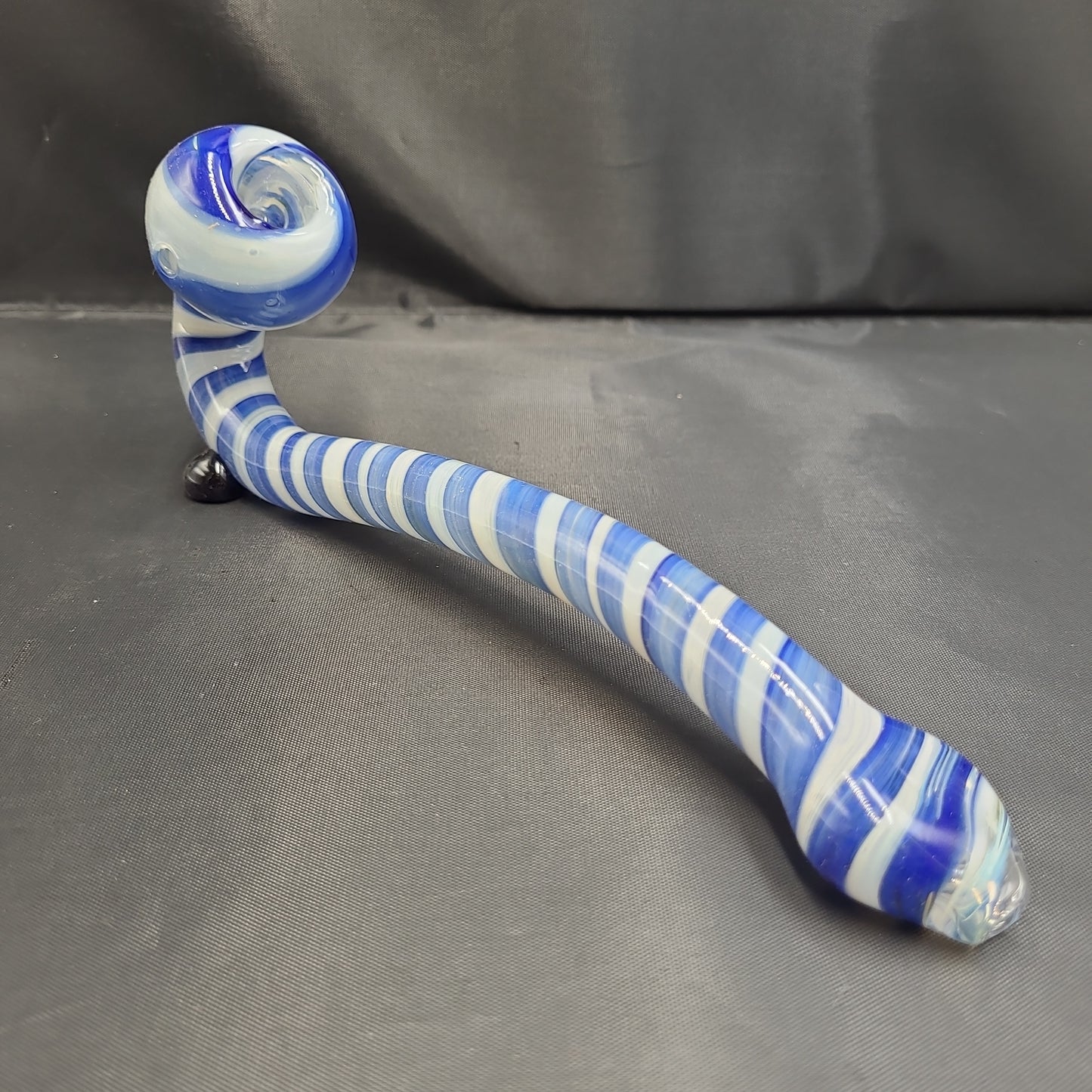 12" Blueberry Marble Twist Sherlock pipe