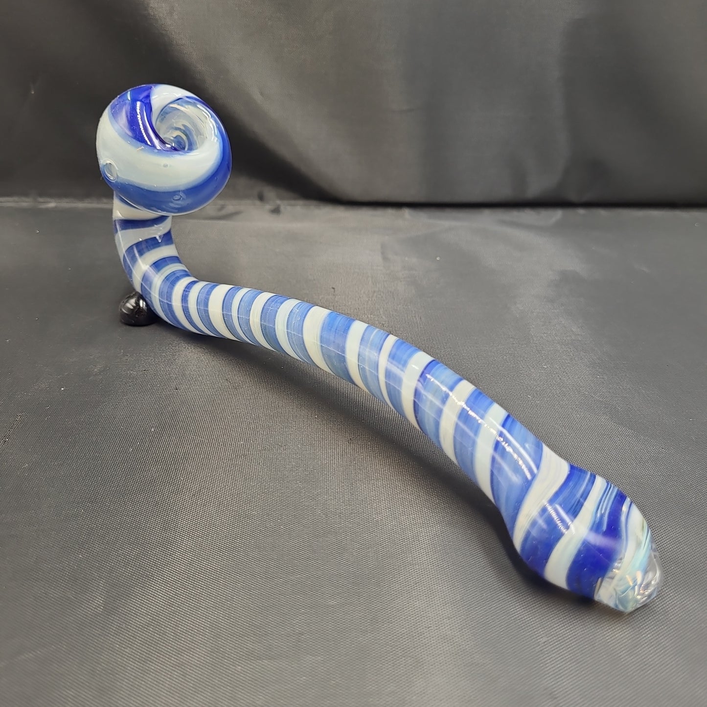 12" Blueberry Marble Twist Sherlock pipe