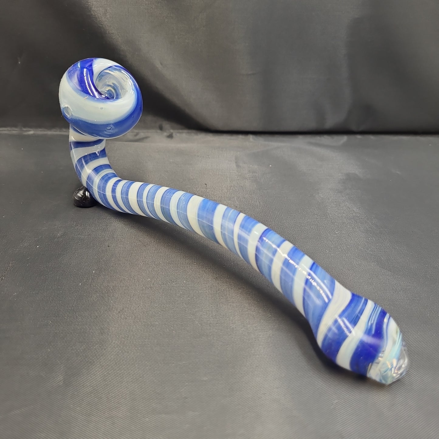 12" Blueberry Marble Twist Sherlock pipe