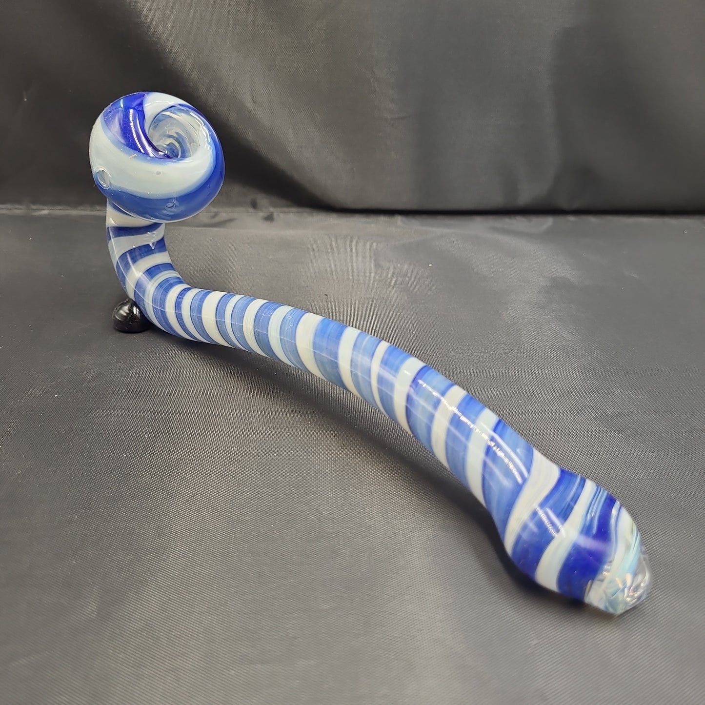 12" Blueberry Marble Twist Sherlock pipe