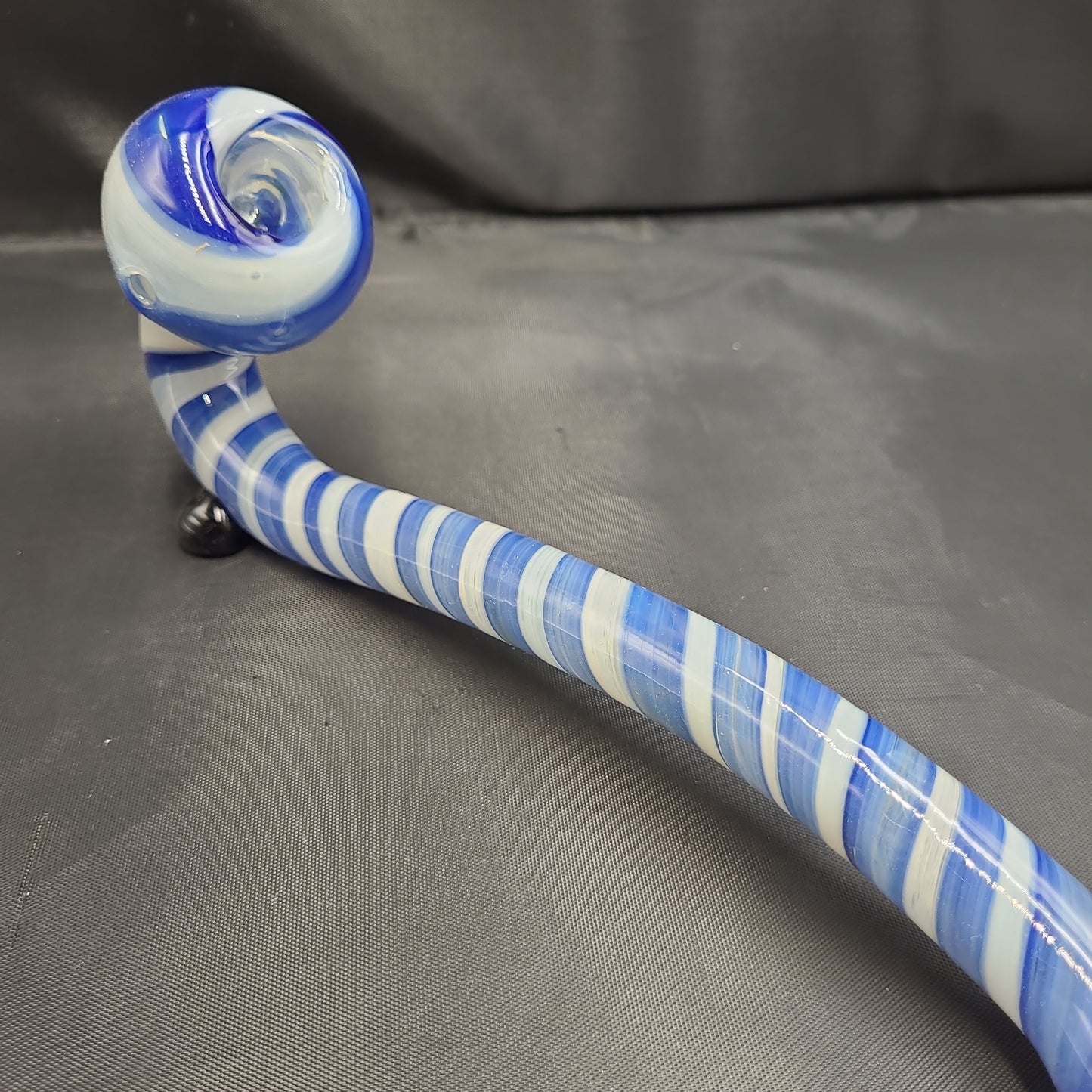 12" Blueberry Marble Twist Sherlock pipe