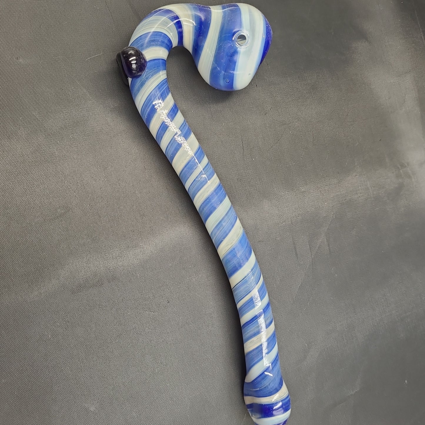 12" Blueberry Marble Twist Sherlock pipe