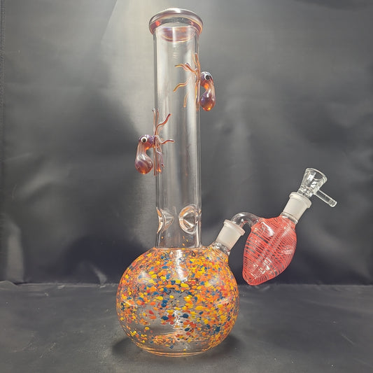 10" Octupus Frit Bubble Base Beaker w/ Ashcather Set