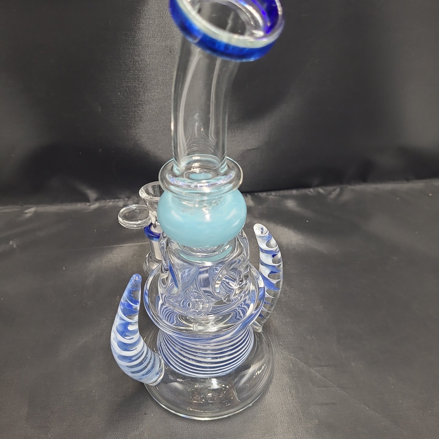 9" DNA Spiral Horned Bent Neck Water Pipe
