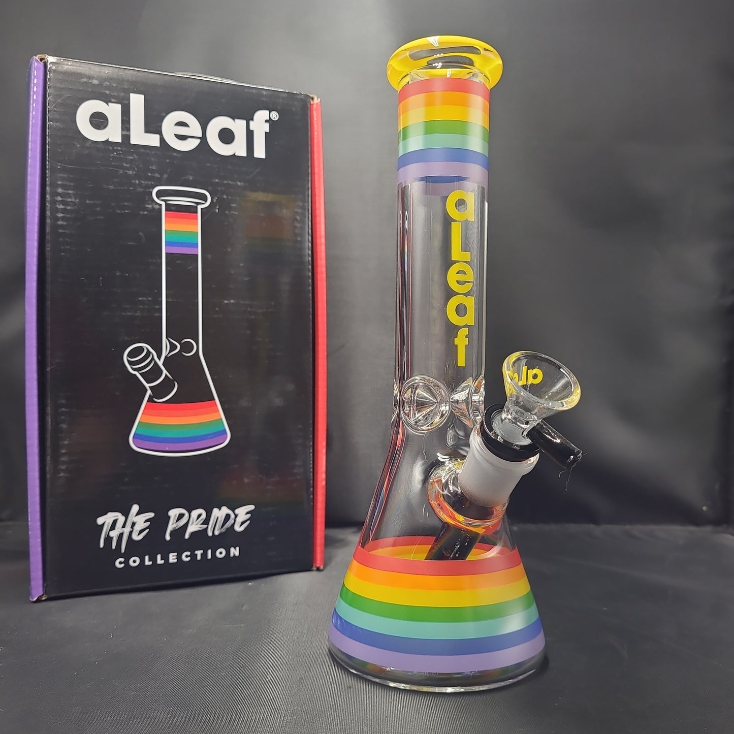 10" Aleaf Pride Rainbow Beaker Water pipe