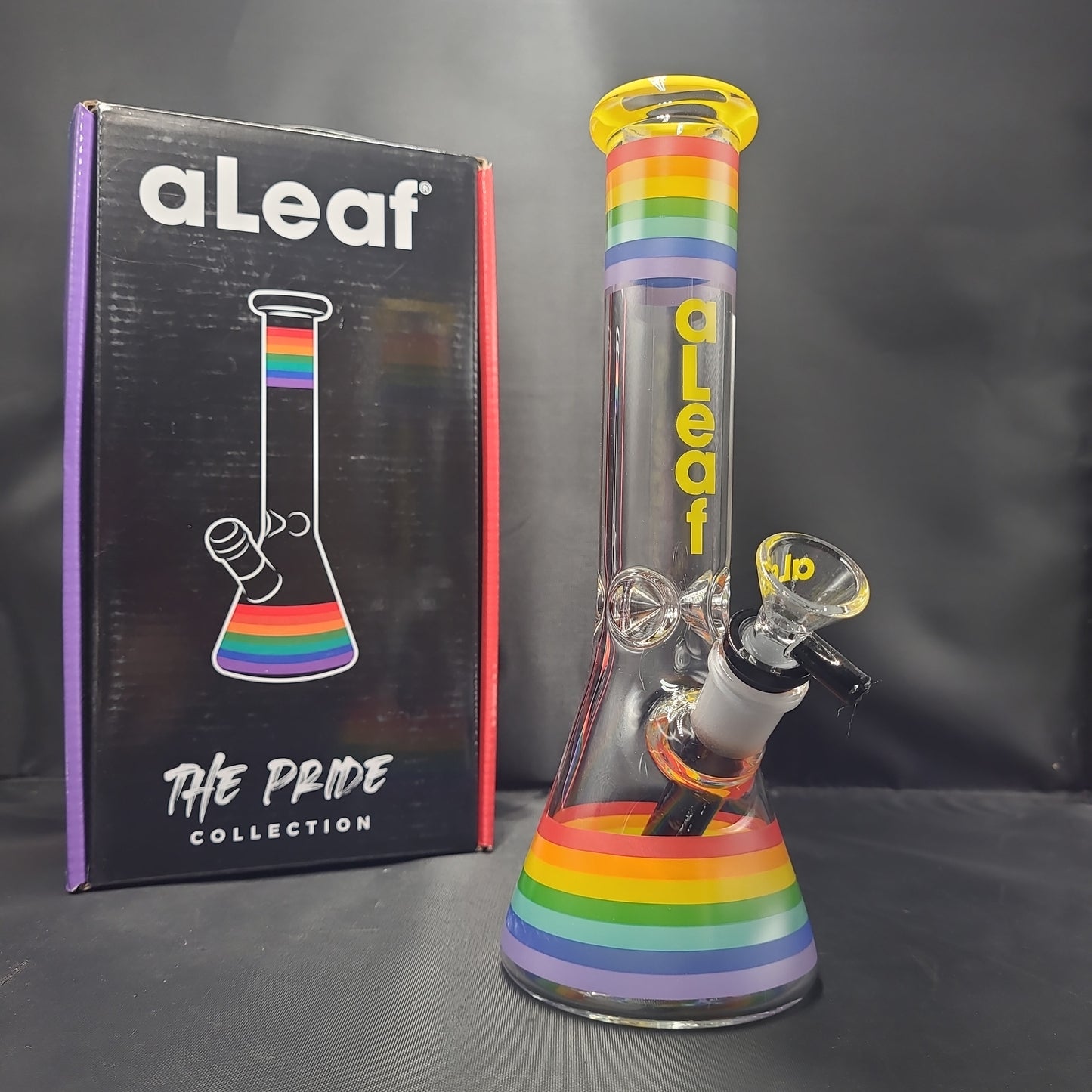 10" Aleaf Pride Rainbow Beaker Water pipe