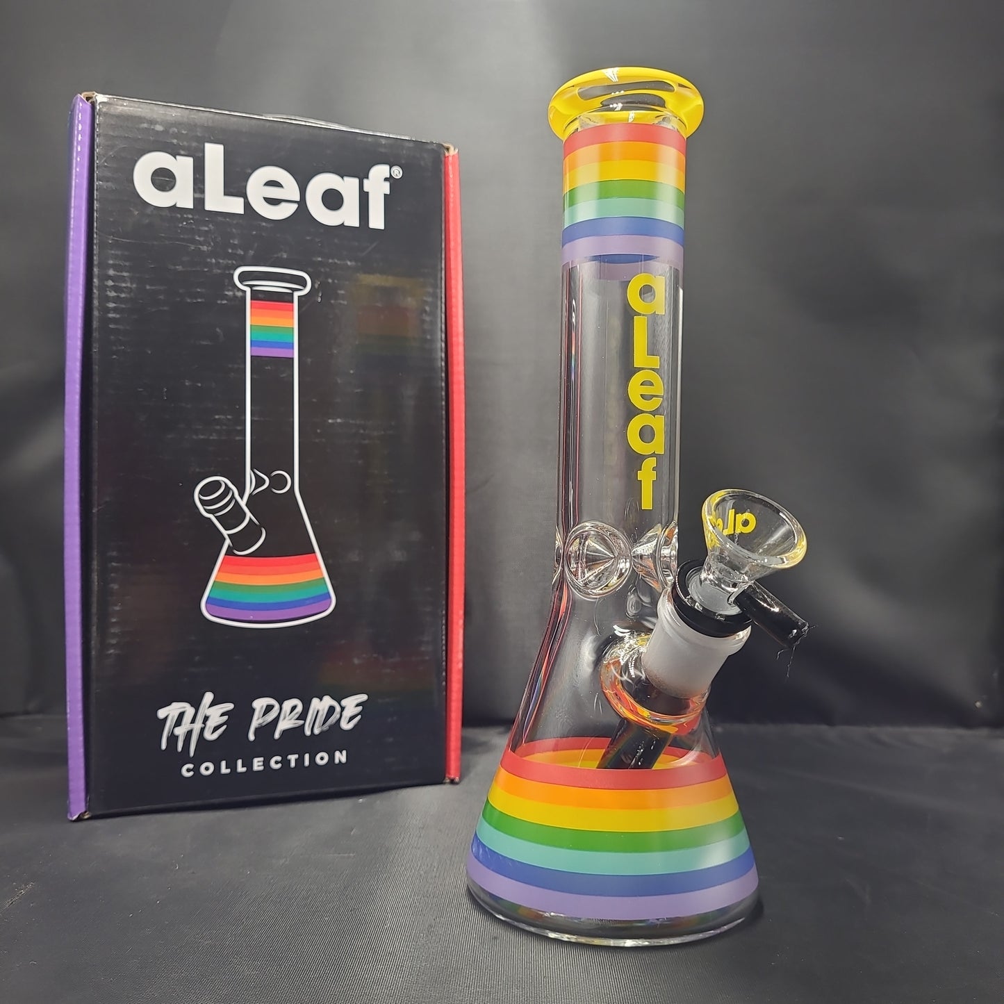 10" Aleaf Pride Rainbow Beaker Water pipe