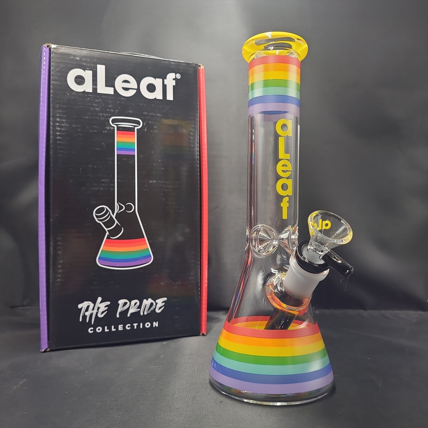 10" Aleaf Pride Rainbow Beaker Water pipe