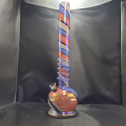 18" USA Swirly Frit Beaker waterpipe