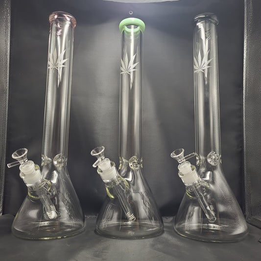 18" Color Leaf beaker Waterpipe