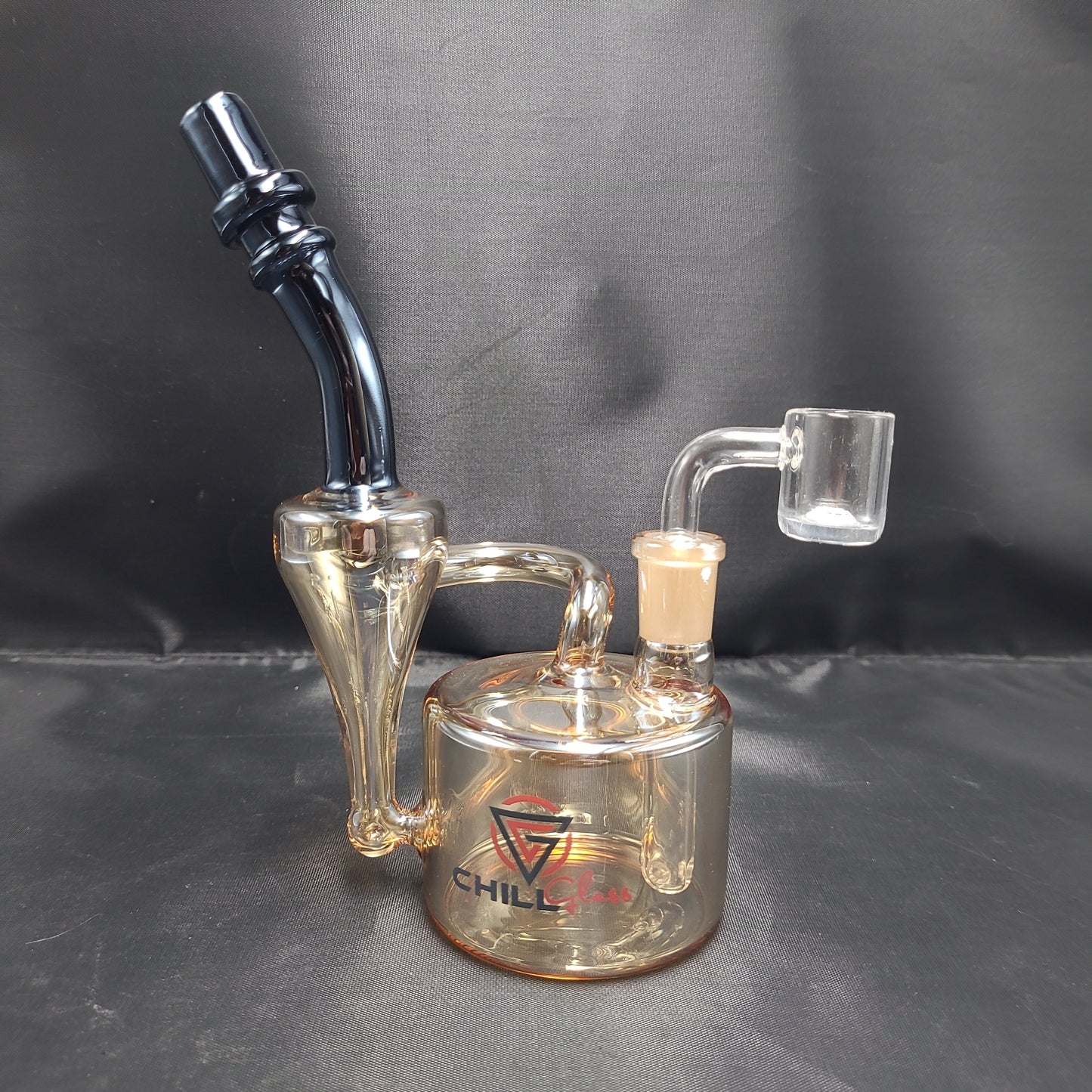 CHILL Glass Gold Cup Recycler rig