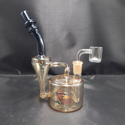 CHILL Glass Gold Cup Recycler rig