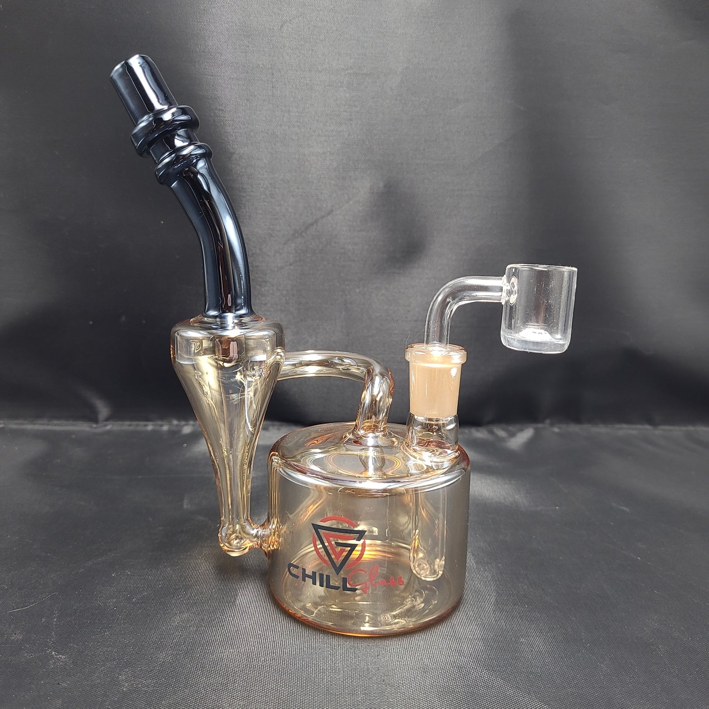 CHILL Glass Gold Cup Recycler rig