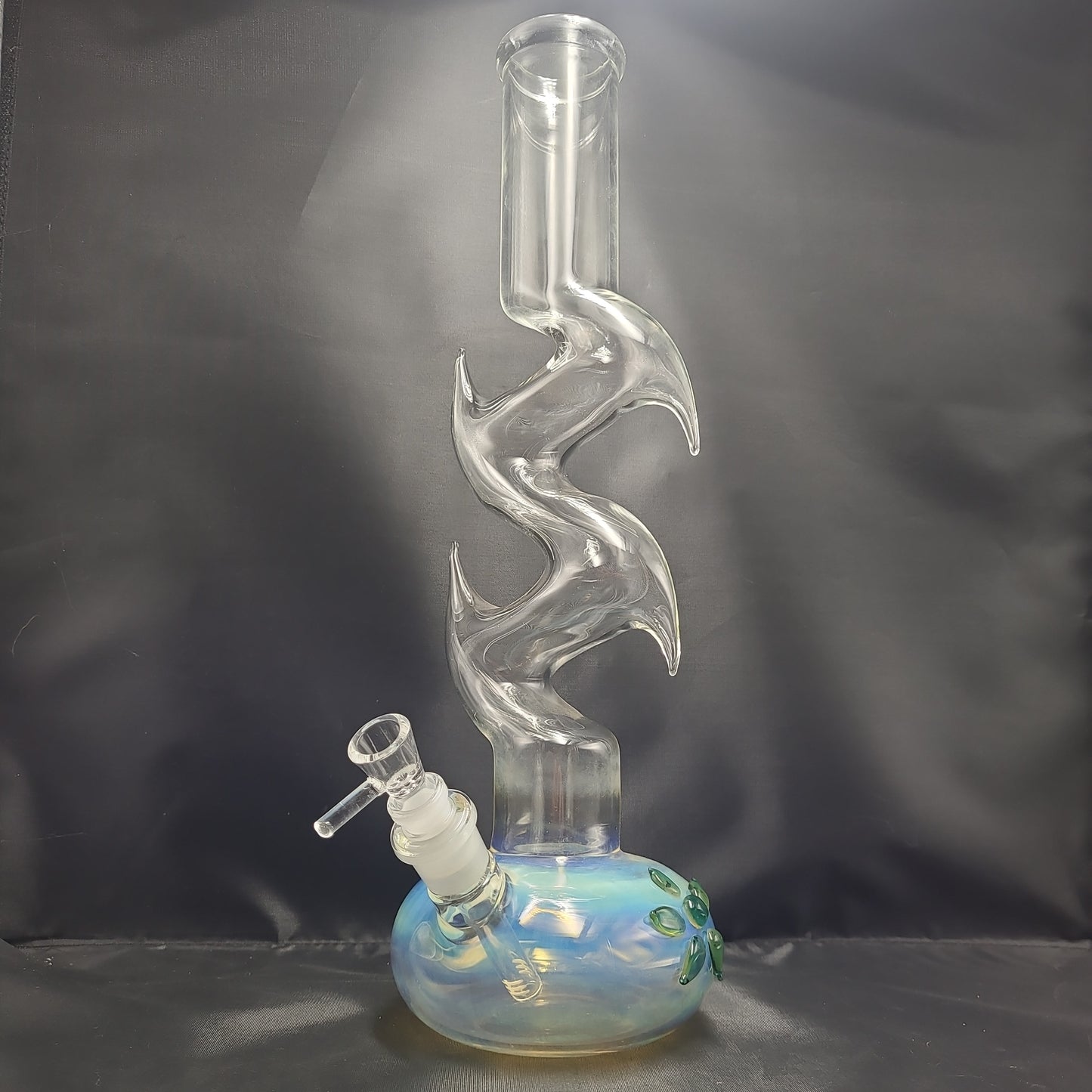 15" Floral Fumed Zong beaker  waterpipe