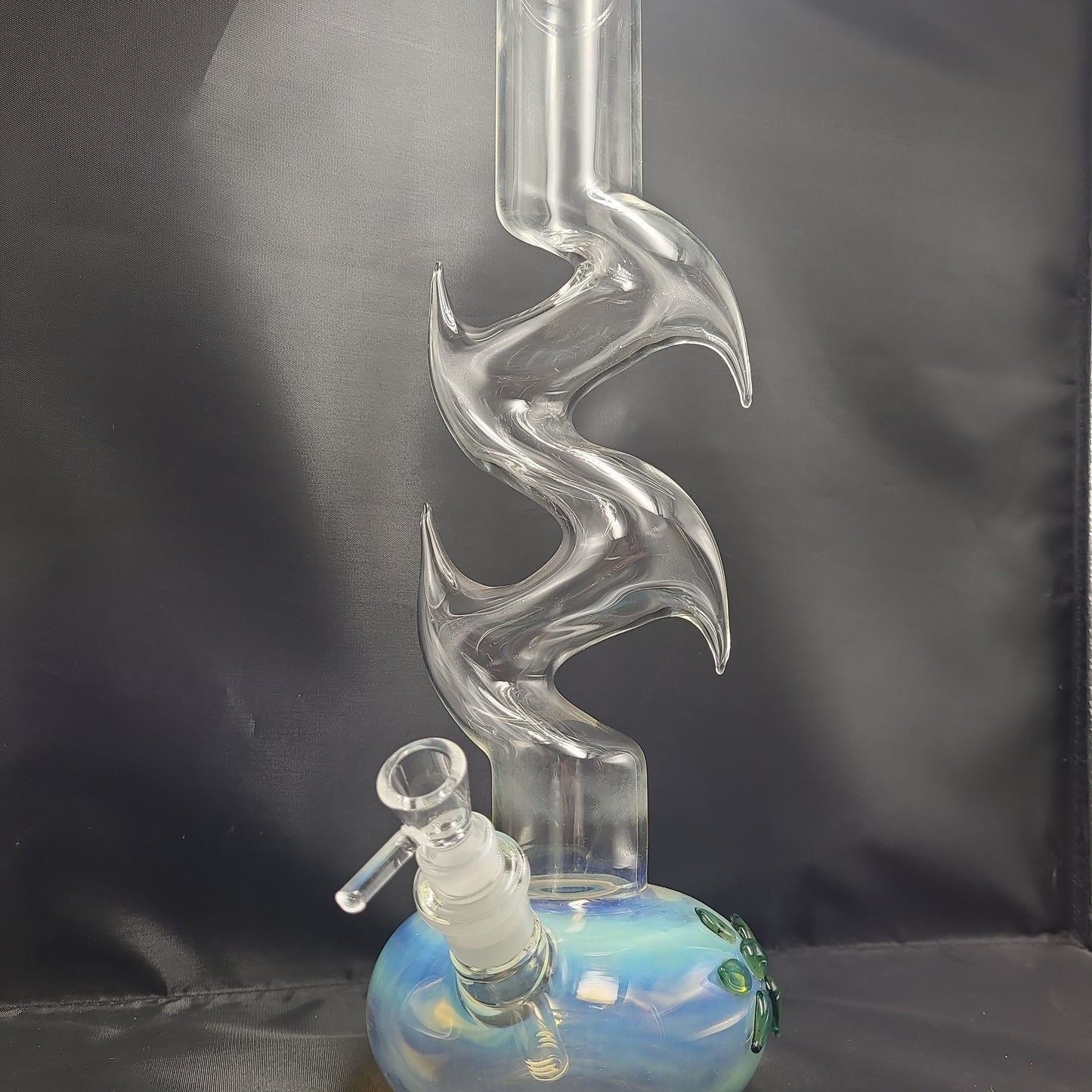 15" Floral Fumed Zong beaker  waterpipe