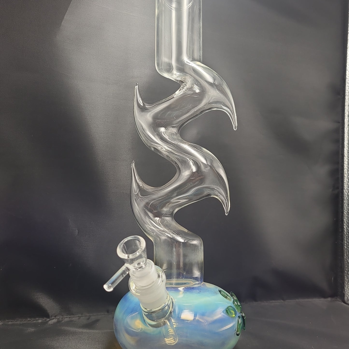 15" Floral Fumed Zong beaker  waterpipe