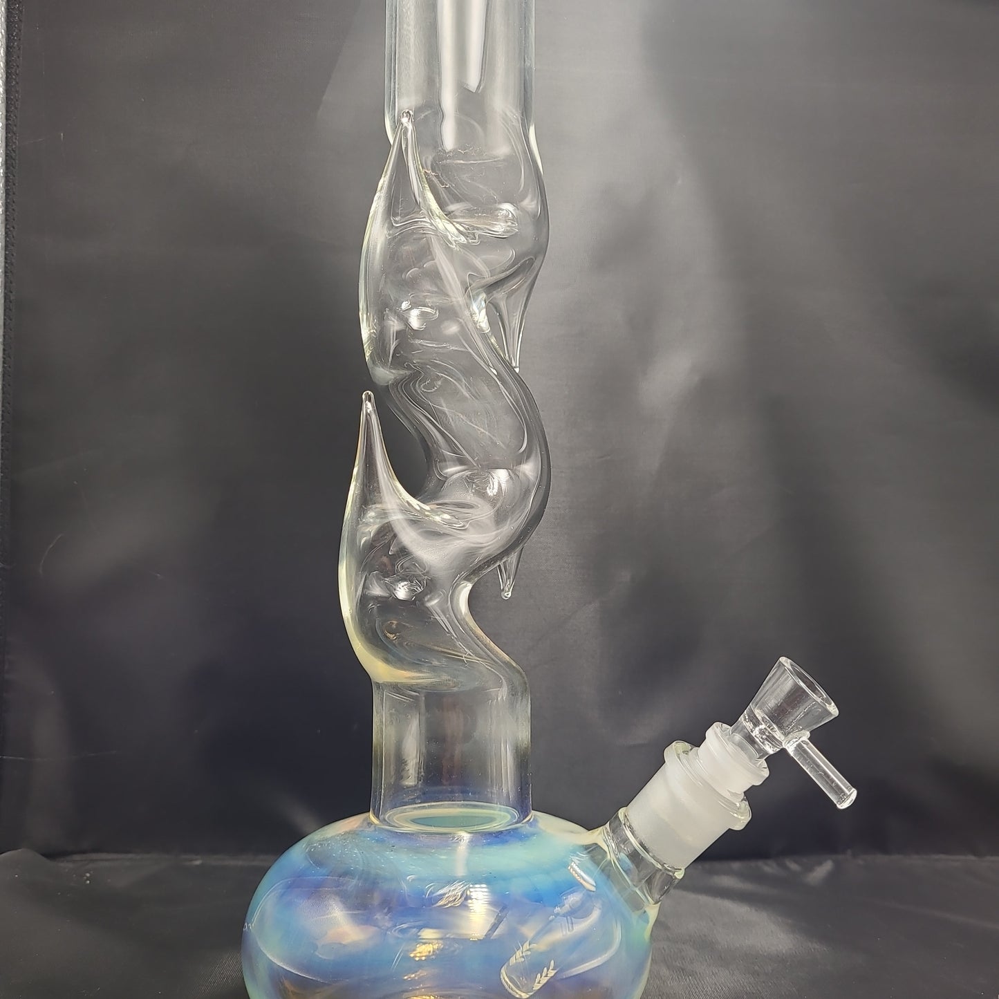 15" Floral Fumed Zong beaker  waterpipe