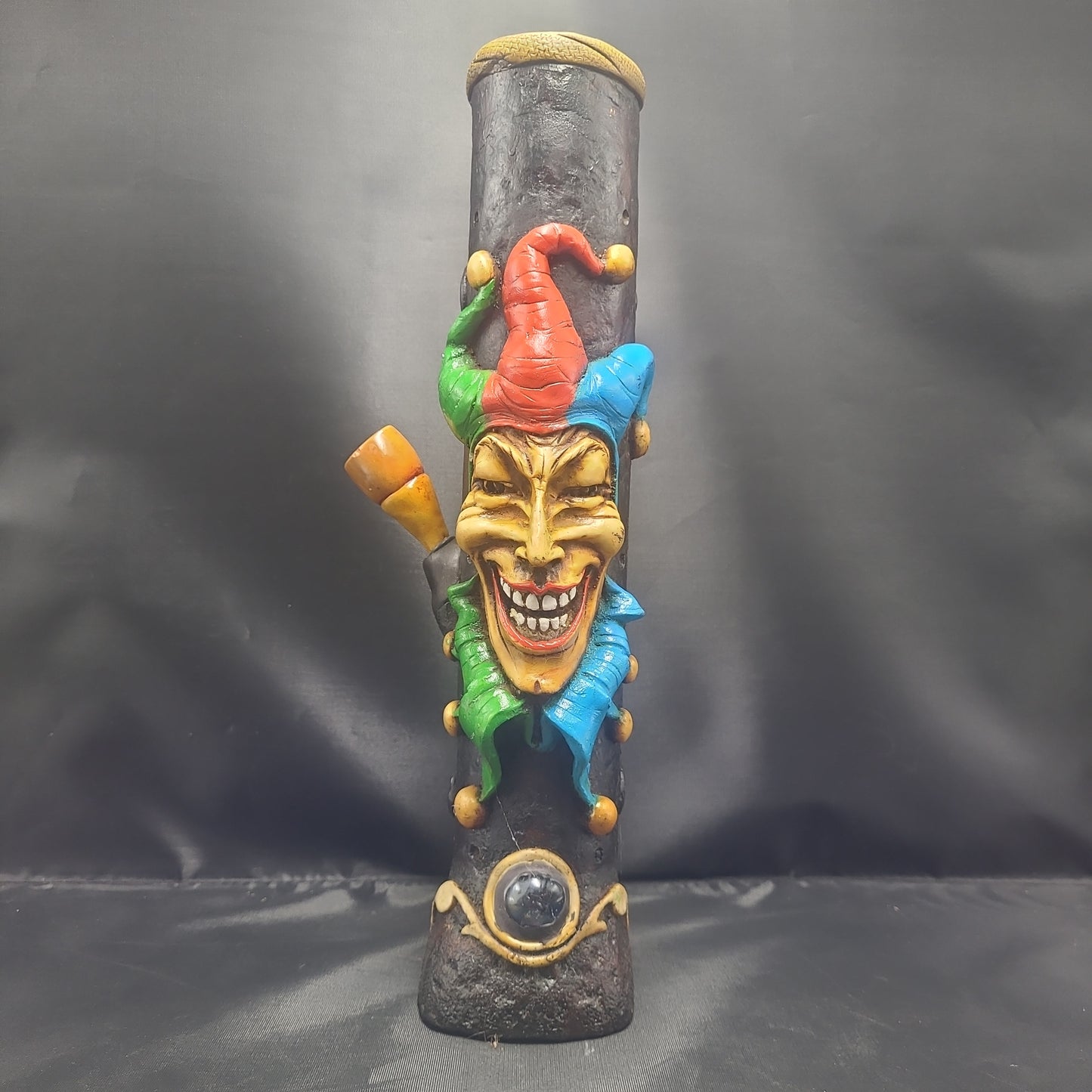 12" Wood Resin w/ Irredecant Marble Waterpipe