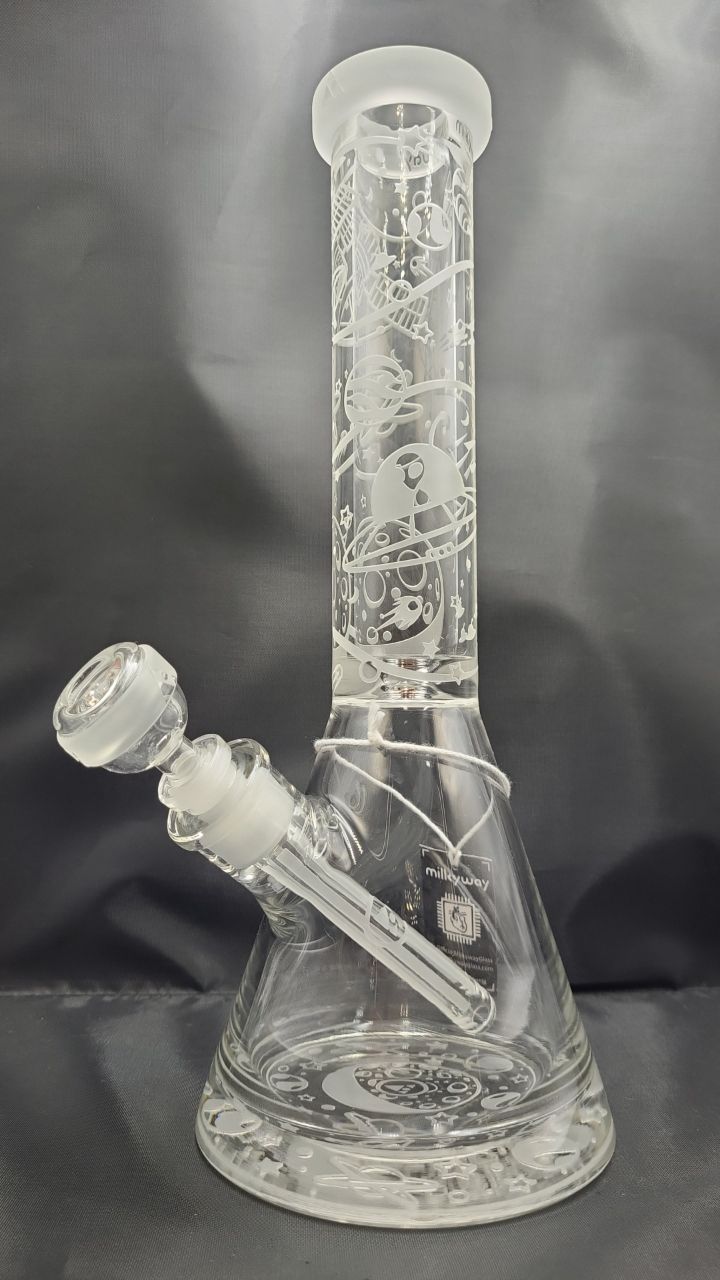 14" Milkyway Glass Space Odyssey Beaker Water Pipe