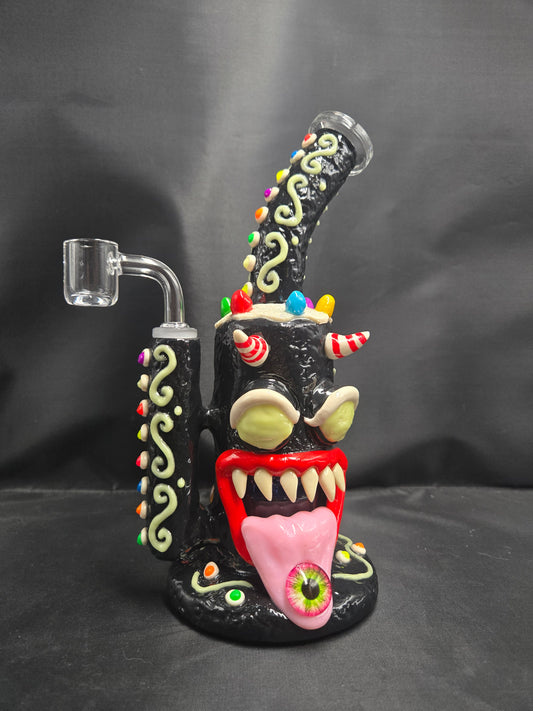 10" 3D Ginger Bread Monster rig waterpipe