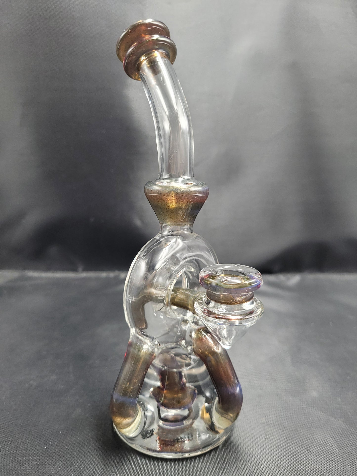 7" Yarbi Glass Donut Dichro waterpipe rig