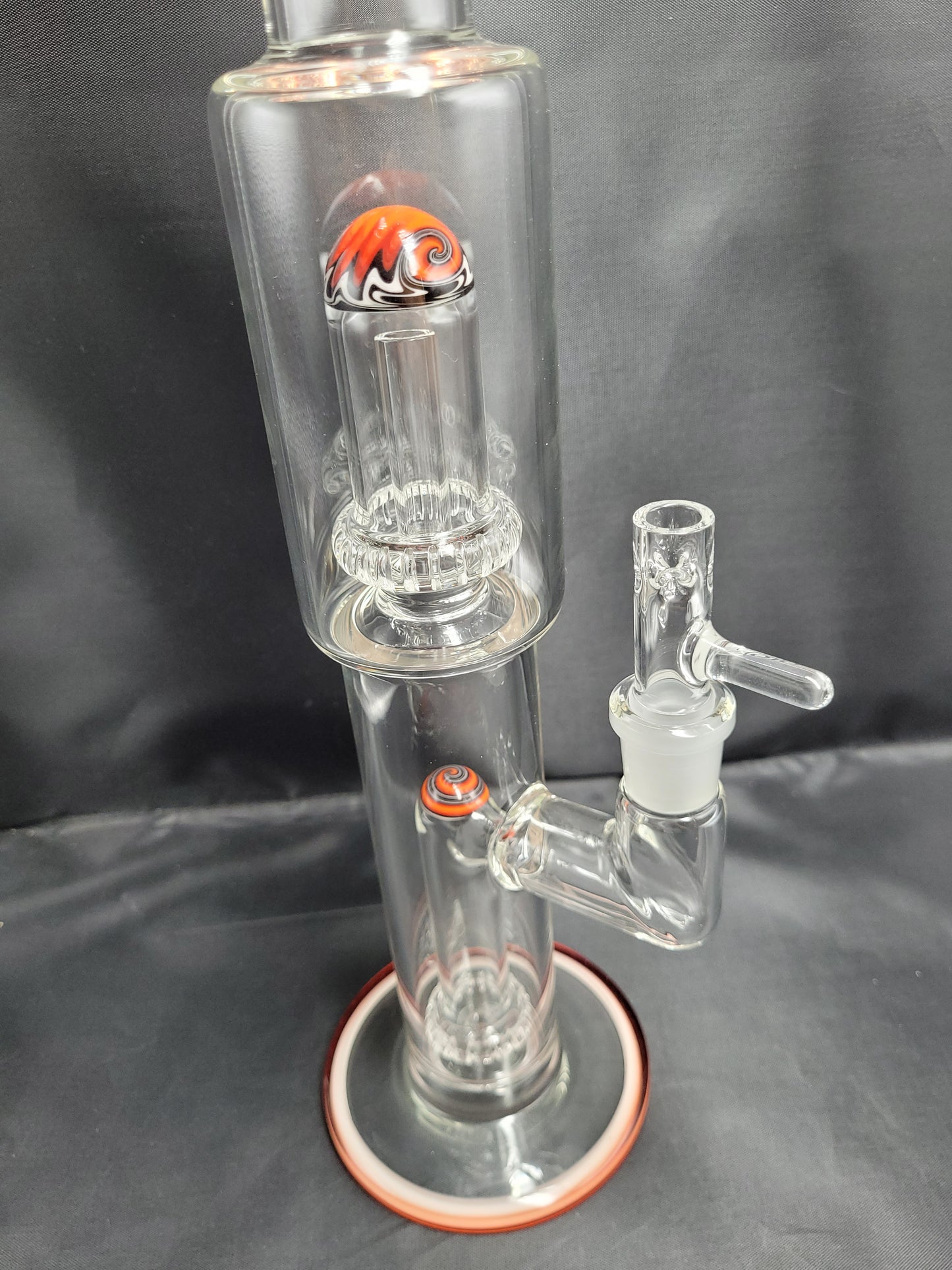 18" Circ To Circ Fire Reversal Toro Glass straight waterpipe