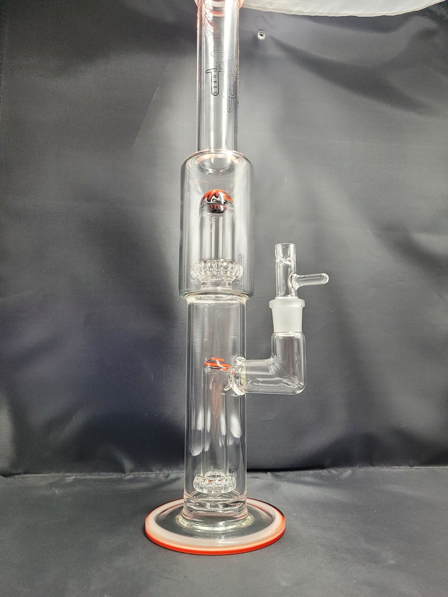 18" Circ To Circ Fire Reversal Toro Glass straight waterpipe