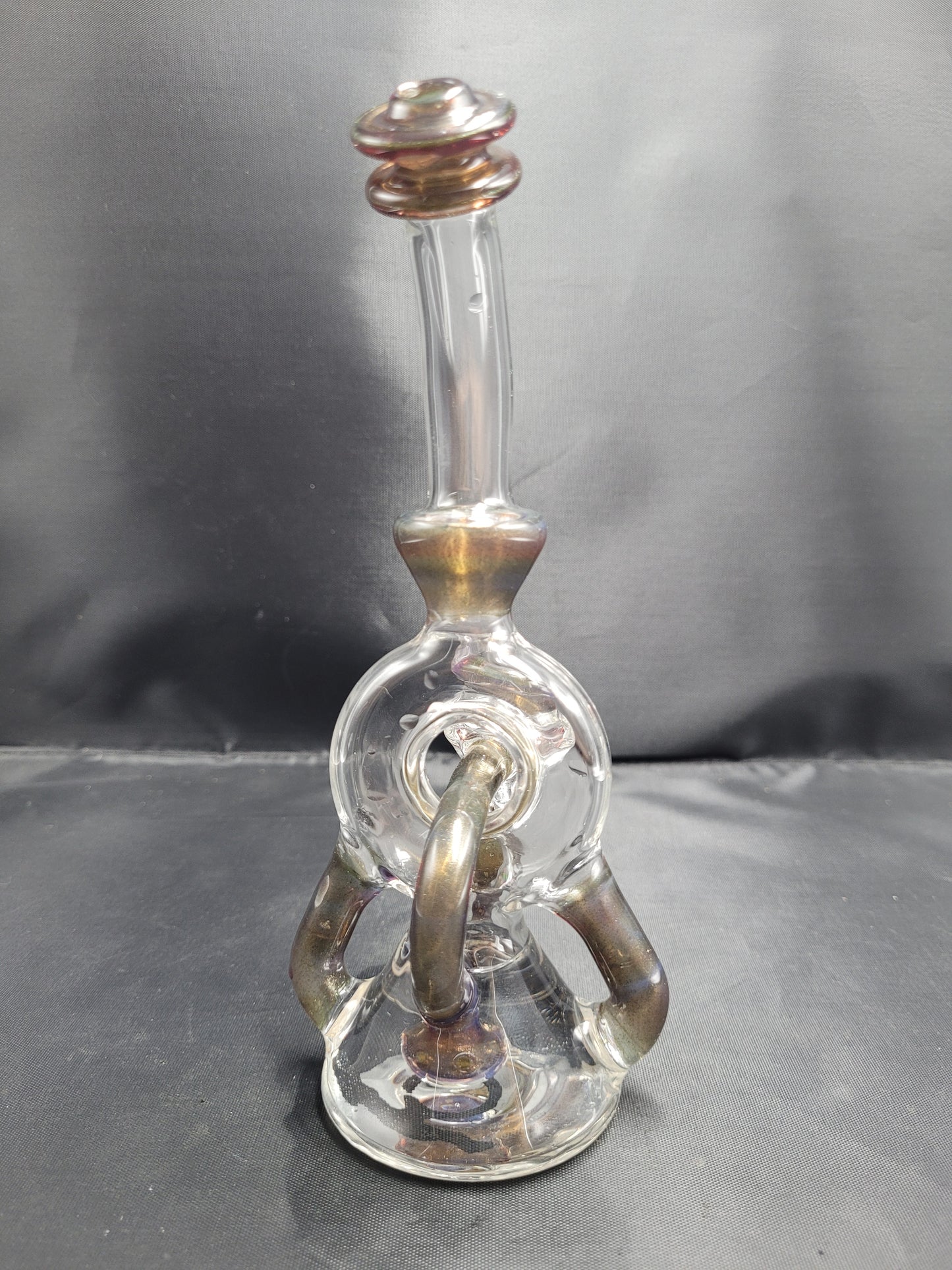 7" Yarbi Glass Donut Dichro waterpipe rig