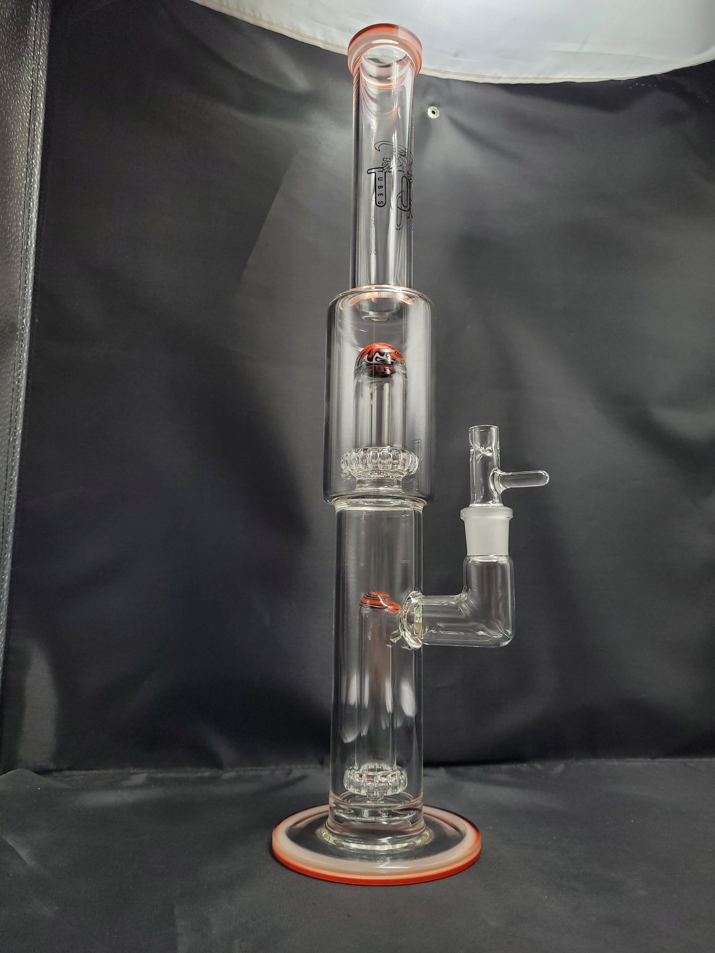 18" Circ To Circ Fire Reversal Toro Glass straight waterpipe