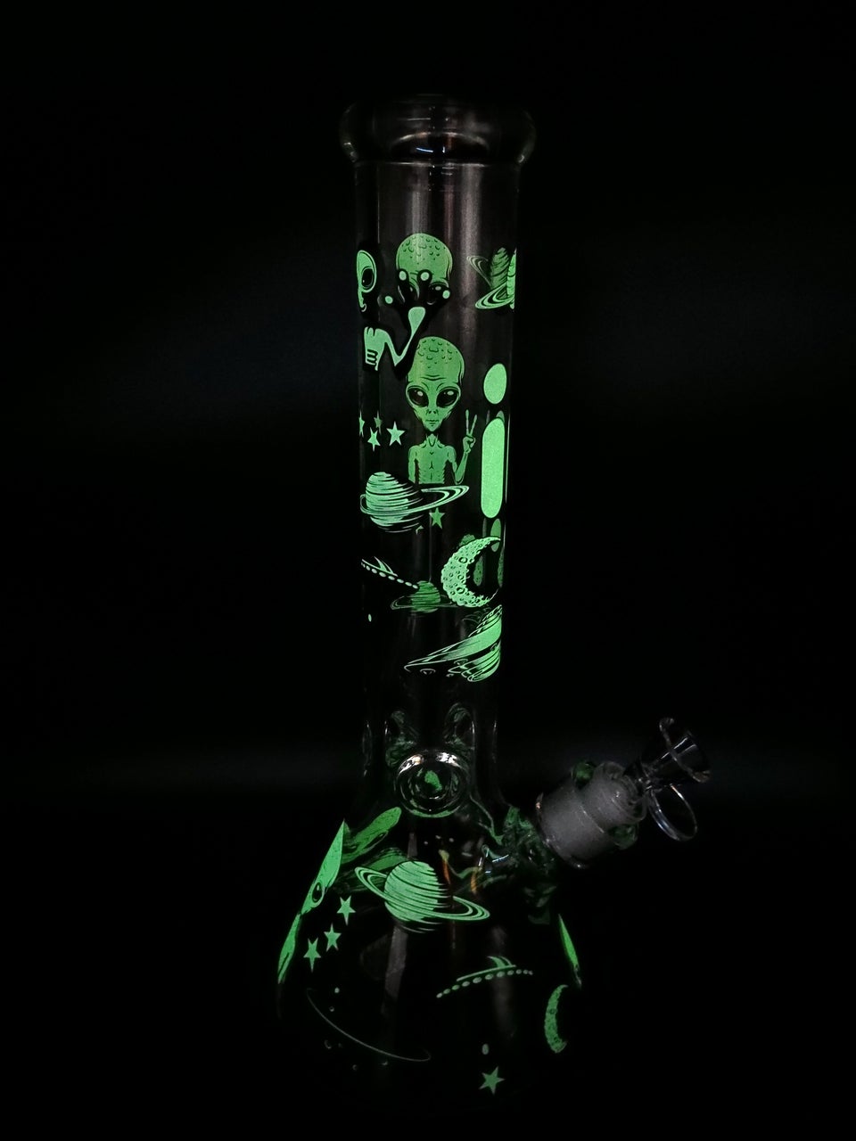 14" Glow In Dark Vibe Decaled Beaker