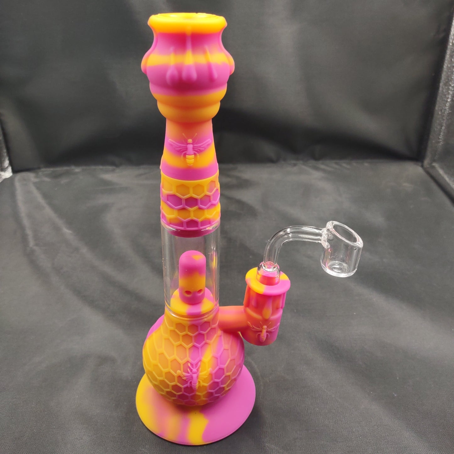 Honey Bee 2 in 1 Bong/Dab Straw | 9" | 14mm F | Colors Vary