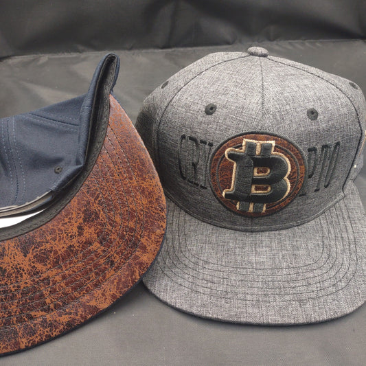 Snapback Hats Bitcoin Embroidered