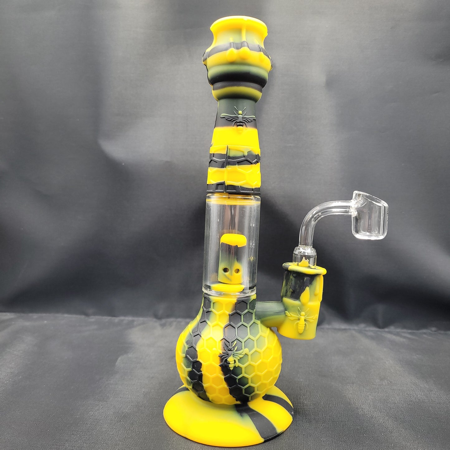 Honey Bee 2 in 1 Bong/Dab Straw | 9" | 14mm F | Colors Vary