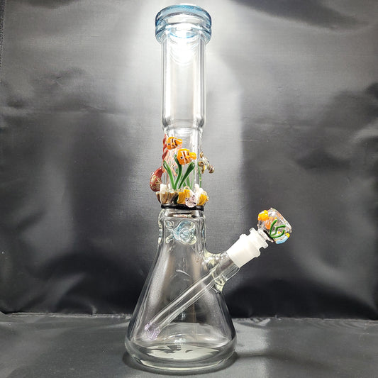 Empire Glassworks Beaker Water Pipe - 14.5" | 14mm F | Under The Sea
