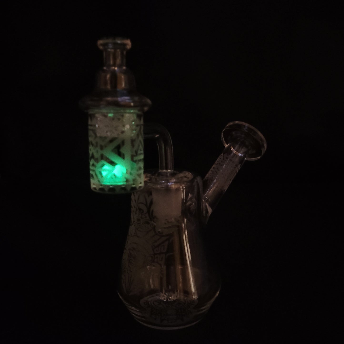 Compact Travel Etched Dab Rig Set 5.5" 14mm