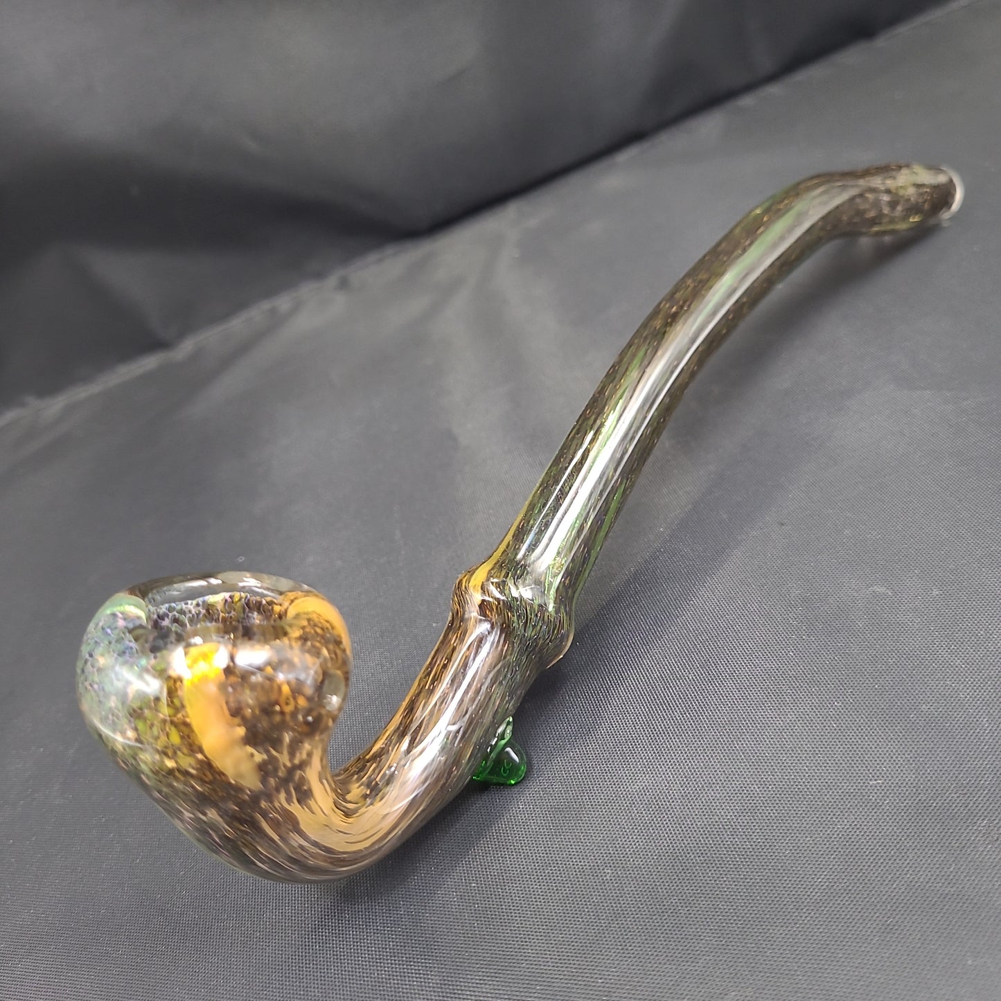 9" Sherlock Gold Fume Black Frit Design