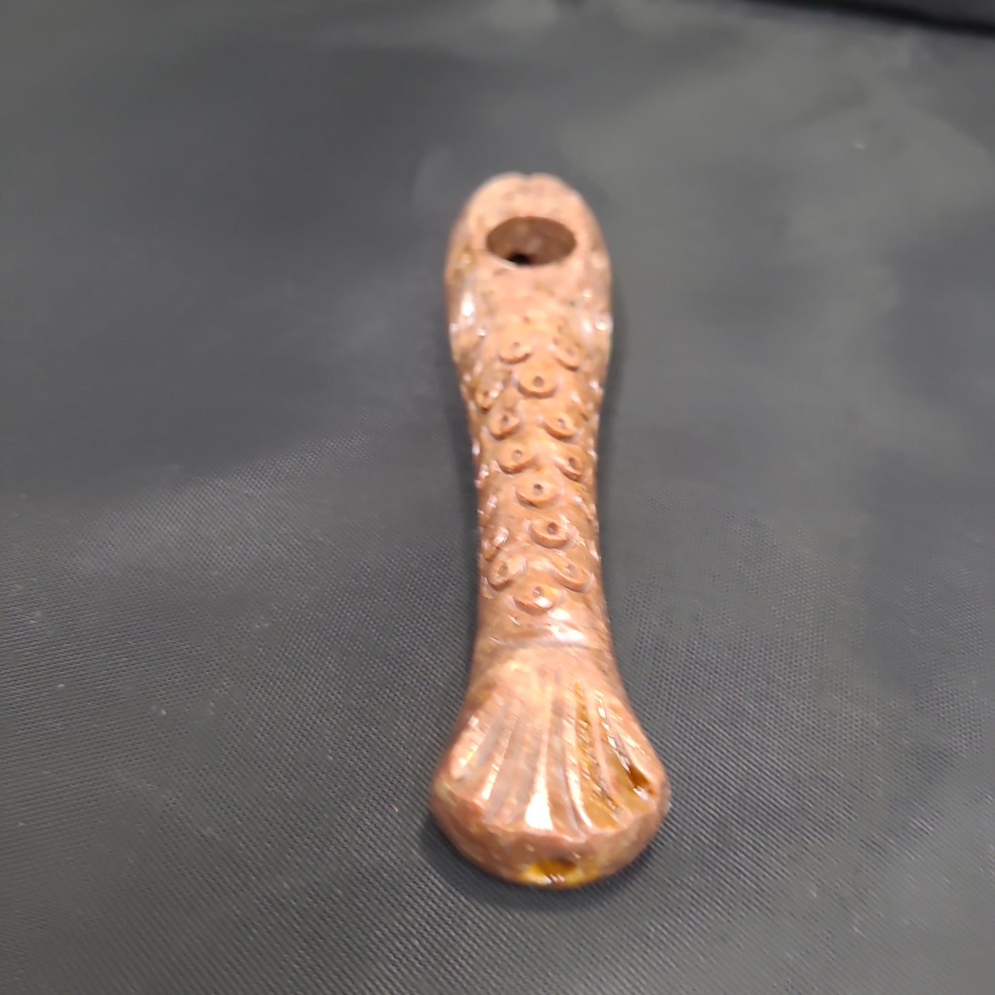 4.5" Stone Carved Sea Animal Hand Pipe