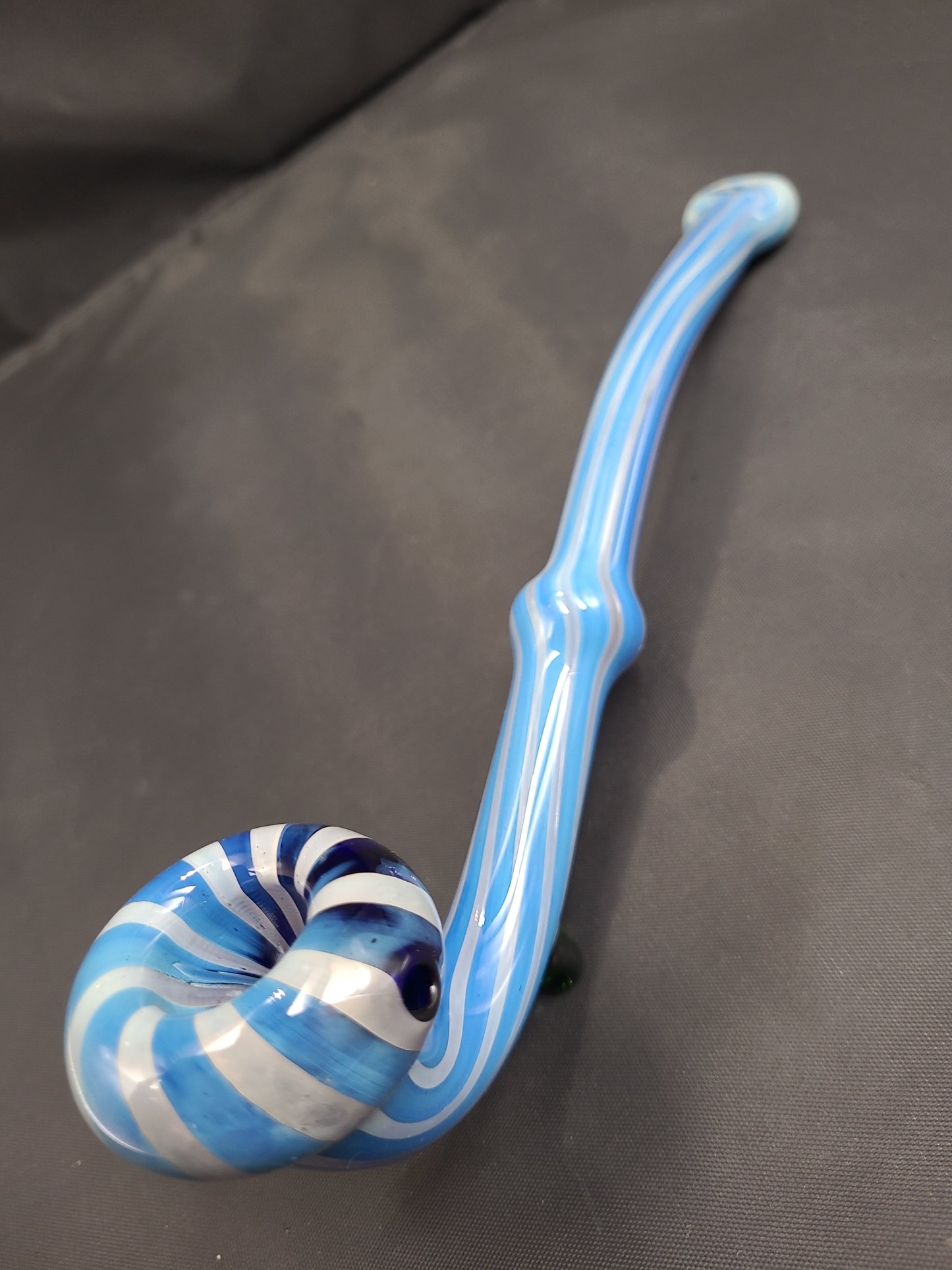 10" Mushroom Sherlock Blue Gold Fume Stripes Design