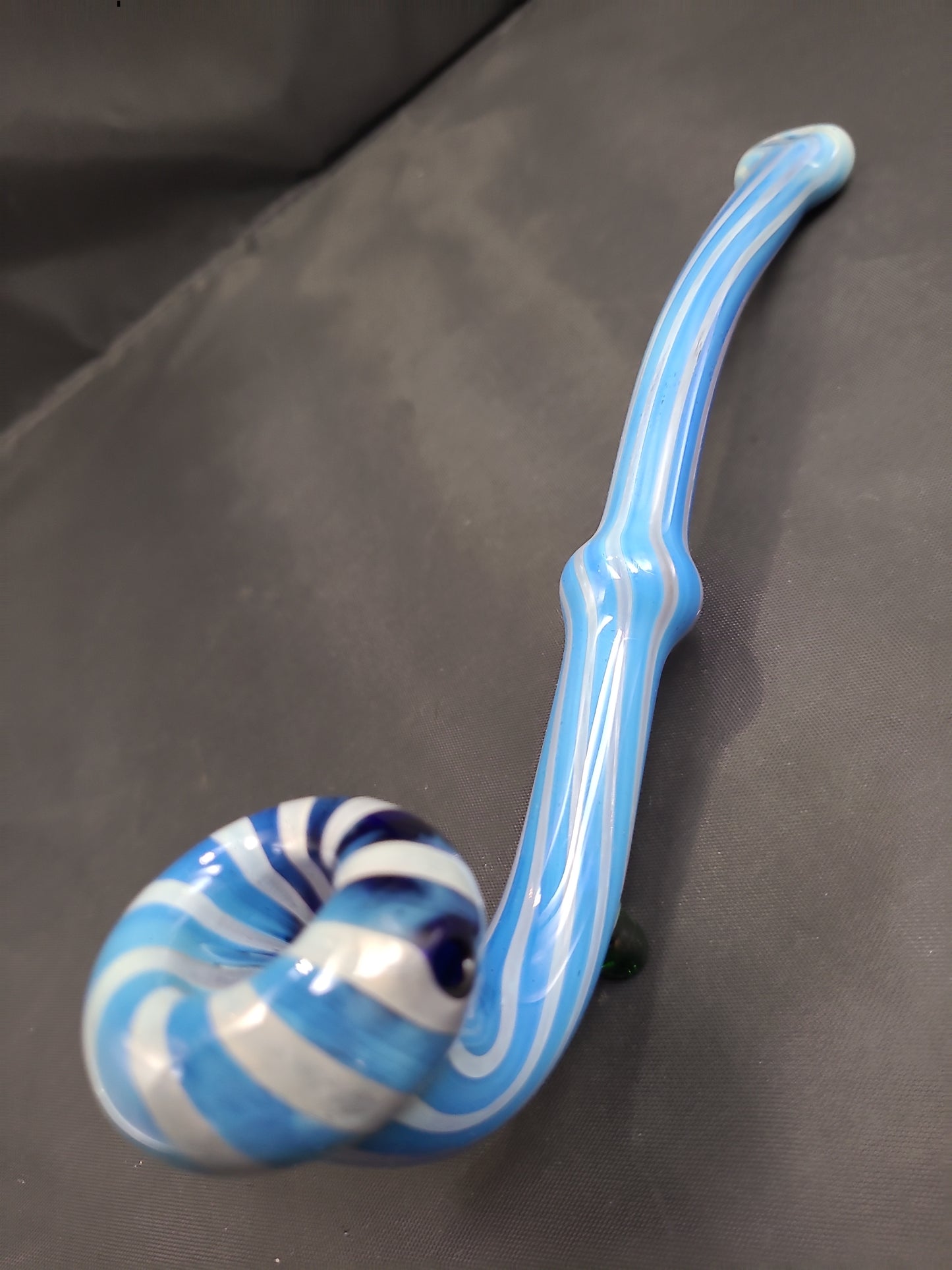 10" Mushroom Sherlock Blue Gold Fume Stripes Design