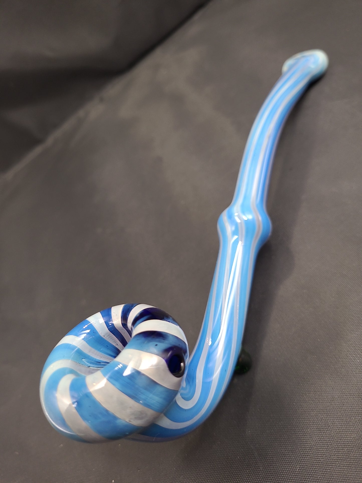 10" Mushroom Sherlock Blue Gold Fume Stripes Design