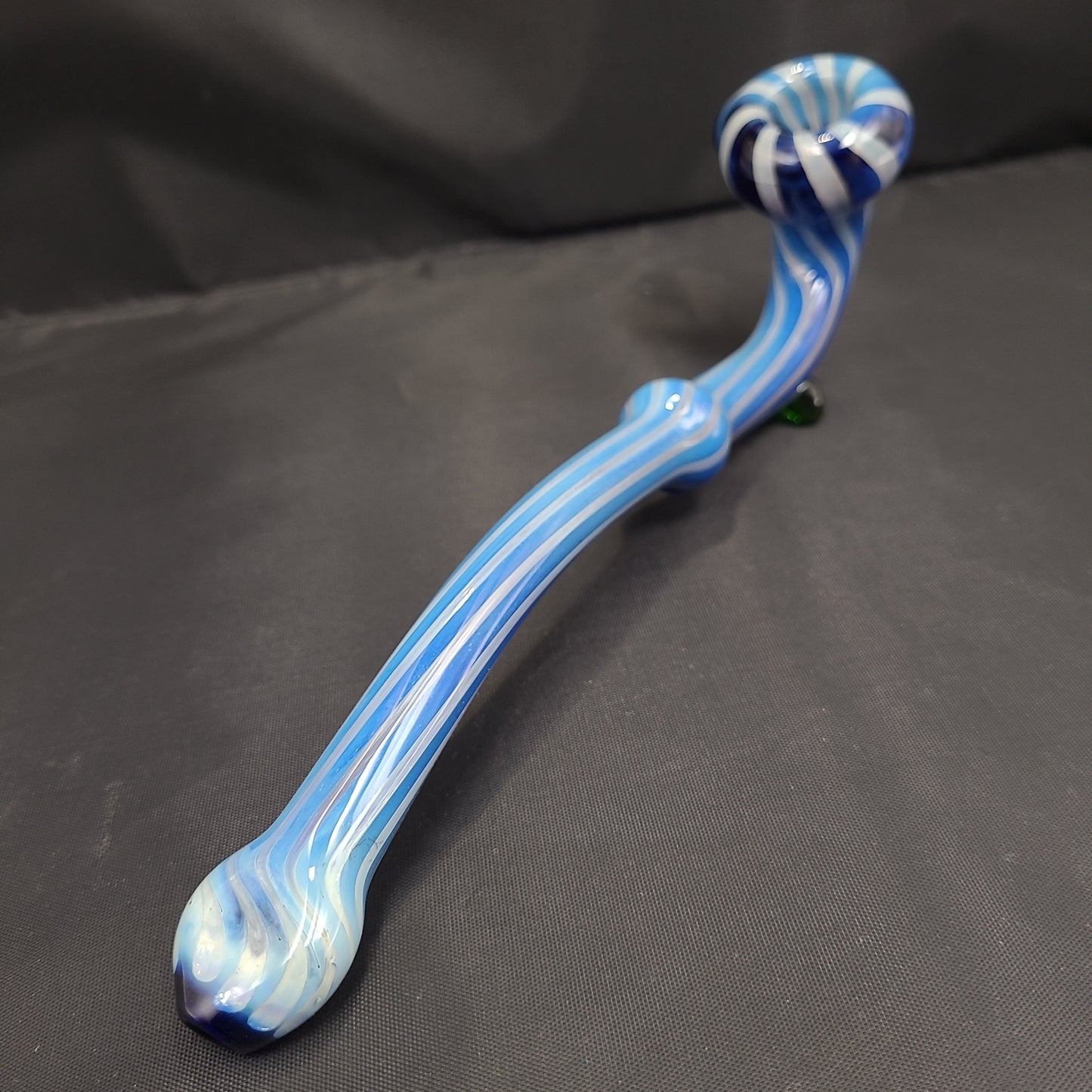 10" Mushroom Sherlock Blue Gold Fume Stripes Design