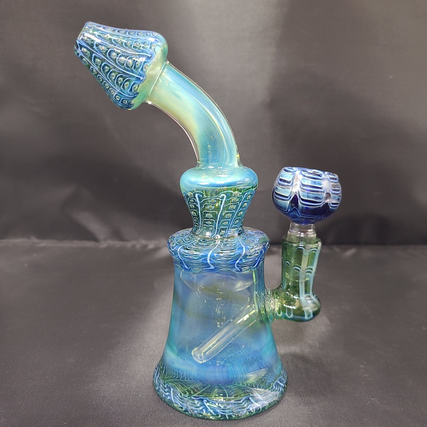 7" Fumed Water Snake Skin bong