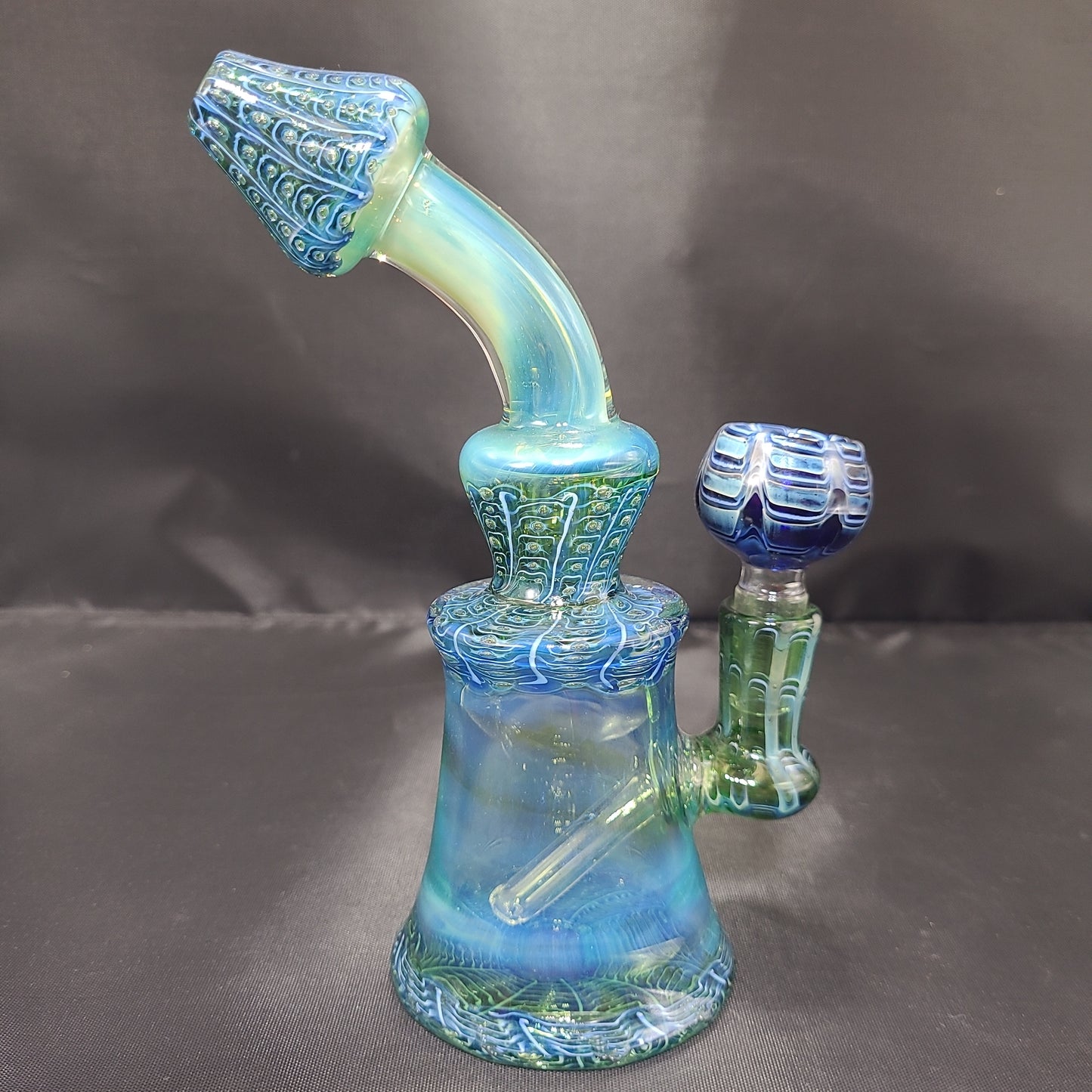7" Fumed Water Snake Skin bong