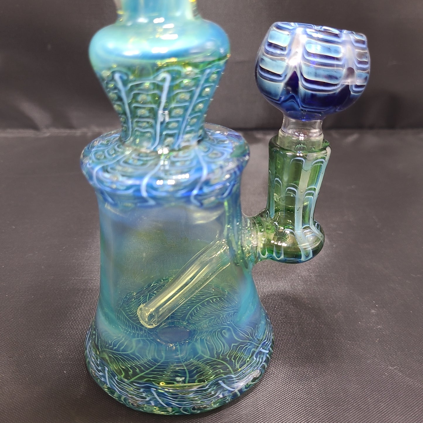 7" Fumed Water Snake Skin bong