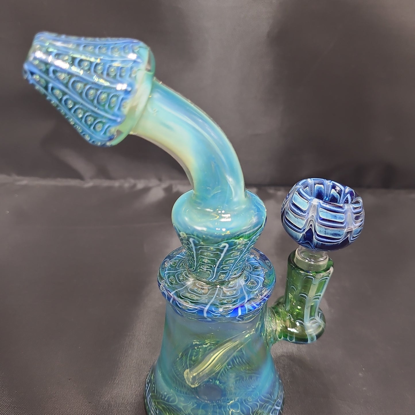 7" Fumed Water Snake Skin bong